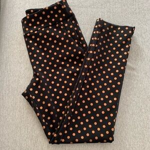 Soft Surroundings Pants Small Ponte Black w/Copper Color Dots NEW